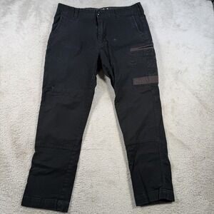 FXD WP-3 Pants Men 34x30 (Fit 34x28) Black Canvas Cargo Double Knee Workwear